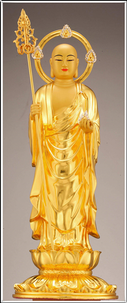 地藏王菩薩銅雕塑|鑄銅地藏菩薩