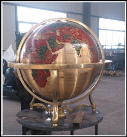 鑄銅地球儀|加工(gōng)地球地雕塑廠家