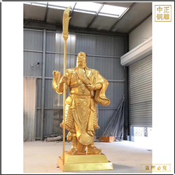 大(dà)型金色關公銅像