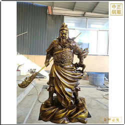 關羽大(dà)号銅雕佛像