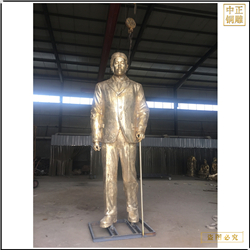 貼金熊希齡人物(wù)銅雕塑
