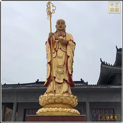 大(dà)型鎏金站像地藏王佛像