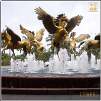 小(xiǎo)區景觀銅馬噴泉雕塑
