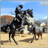 園林騎馬人物(wù)銅雕塑