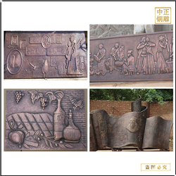 校園文化人物(wù)鑄銅浮雕壁畫