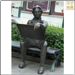街邊畫畫人物(wù)銅雕塑