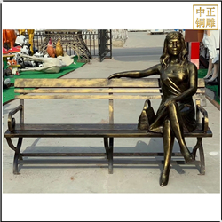 商(shāng)業街座椅人物(wù)銅雕塑