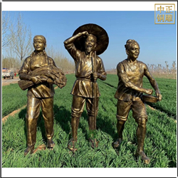 豐收人物(wù)銅雕塑
