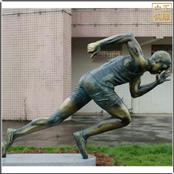 純銅跑步人物(wù)銅雕塑