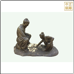 下(xià)象棋景觀人物(wù)雕塑