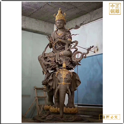 大(dà)型文殊普賢菩薩銅像