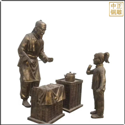 買早點人物(wù)銅雕塑