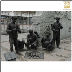 賣東西人物(wù)銅雕塑