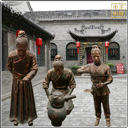 定制室外(wài)中(zhōng)醫文化人物(wù)銅像