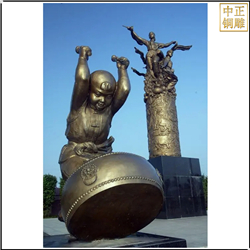 大(dà)型廣場民族文化人物(wù)銅雕塑