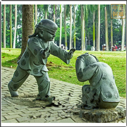 廣場小(xiǎo)孩捉迷藏景觀雕塑