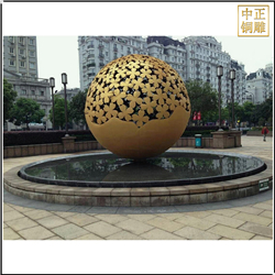 小(xiǎo)區廣場風水球銅雕塑