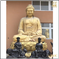 室外(wài)大(dà)型坐像釋迦牟尼佛銅像