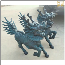 鑄造黃銅麒麟動物(wù)雕塑