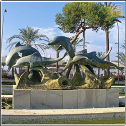 海豚景觀動物(wù)雕塑