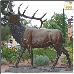 大(dà)型銅鹿鑄銅雕塑