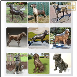各種小(xiǎo)狗銅雕塑鑄造廠