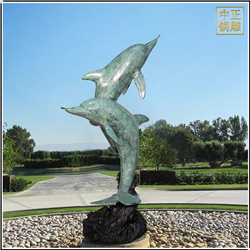 景觀海豚動物(wù)雕塑