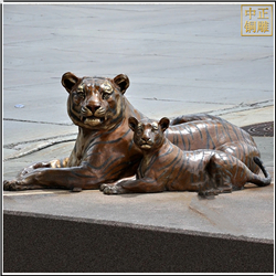 純銅老虎動物(wù)雕塑