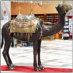 景觀黃銅駱駝動物(wù)雕塑