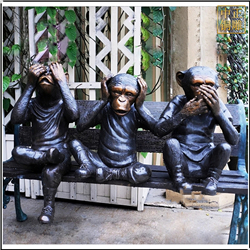 三隻小(xiǎo)猴子景觀雕塑