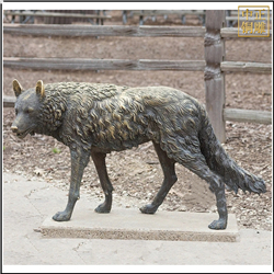 銅狼雕塑鑄造廠家